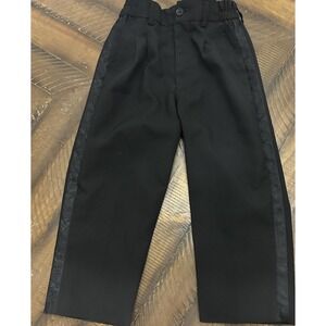 Boys Size 4T Black Tuxedo‎ Pants Toddler Child Kid Wedding Ring Bearer